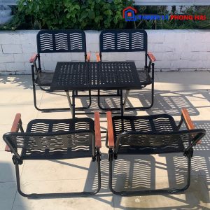 Thanh Lý Bộ Bàn Ghế Camping Sắt Đen Tồn Kho Giá Tốt 2 Thanh Lý Bộ Bàn Ghế Camping Sắt Đen Tồn Kho Giá Tốt 5