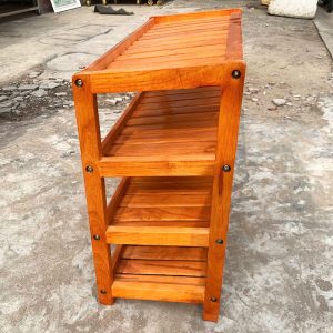 Thanh Lý Kệ Giày Gỗ 4 Tầng Nâu Đỏ Tồn Kho Giá Tốt