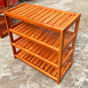 Thanh Lý Kệ Giày Gỗ 4 Tầng Nâu Đỏ Tồn Kho Giá Tốt