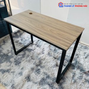 Thanh Lý Bàn Làm Việc Chân Chữ Nhật Mặt Gỗ Cũ Giá Tốt 5