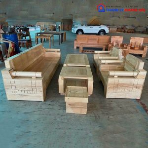 Thanh Lý Bộ Salon Gỗ Sồi Đẹp 99% Tồn Kho Giá Tốt 8