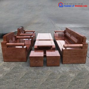 Thanh Lý Bộ Salon Gỗ Sồi Đẹp 99% Tồn Kho Giá Tốt 7