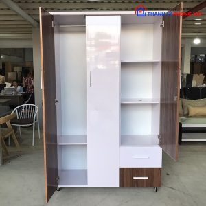 Thanh Lý Tủ Quần Áo Nhựa Đài Loan 3 Cánh 2 Hộc Tồn Kho (Nhiều Màu) 11