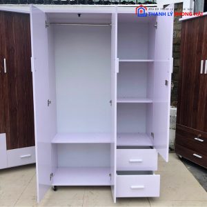 Thanh Lý Tủ Quần Áo Nhựa Đài Loan 3 Cánh 2 Hộc Tồn Kho (Nhiều Màu) 13