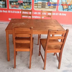 Thanh Lý Bộ Bàn Ăn Gỗ 4 Ghế Cũ Giá Siêu Tốt 5