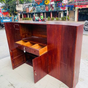 Thanh Lý Quầy Lễ Tân Gỗ Tự Nhiên Hoa Sen Cũ Giá Tốt 5