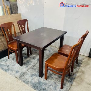 Thanh Lý Bộ Bàn Ăn 4 Ghế Gỗ Tự Nhiên Cũ Giá Tốt 2 Thanh Lý Bộ Bàn Ăn 4 Ghế Gỗ Tự Nhiên Cũ Giá Tốt 5