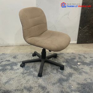 Thanh Lý Ghế Xoay Chân Nhựa Vải Nỉ Nâu Cũ Giá Tốt 5