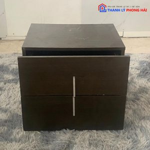 Thanh Lý Tủ Tab Hồ Sơ Gỗ Công Nghiệp 2 Ngăn Đen Cũ Giá Rẻ 5