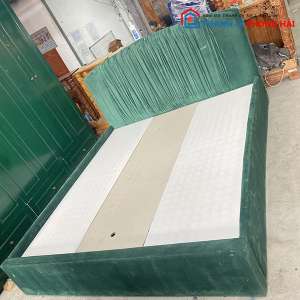 Giường Vải Nhung Phủ Bì 1M9 Xanh Ngọc Cũ Giá Rẻ 7