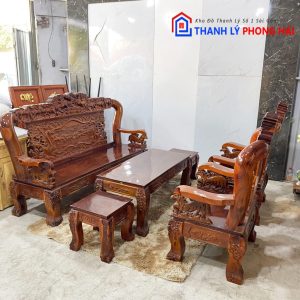 Thanh Lý Bộ Salon Gỗ Tràm Mã Đáo Thành Công Tay 12 Giá Rẻ 2 Thanh Lý Bộ Salon Gỗ Tràm Mã Đáo Thành Công Tay 12 Giá Rẻ 5