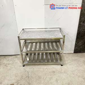 Thanh Lý Kệ Inox 3 Tầng Mặt Đá 3 Thanh Lý Kệ Inox 3 Tầng Mặt Đá 8