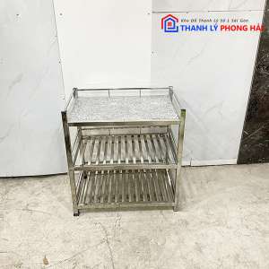 Thanh Lý Kệ Inox 3 Tầng Mặt Đá 1 Thanh Lý Kệ Inox 3 Tầng Mặt Đá 6