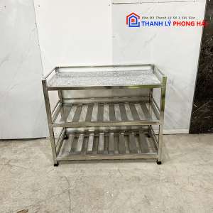 Thanh Lý Kệ Inox 3 Tầng Mặt Đá 4 Thanh Lý Kệ Inox 3 Tầng Mặt Đá 9