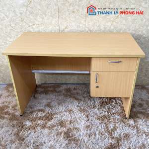 Bàn Làm Việc Gỗ Công Nghiệp 1M2X60 2 Hộc Cũ 4
