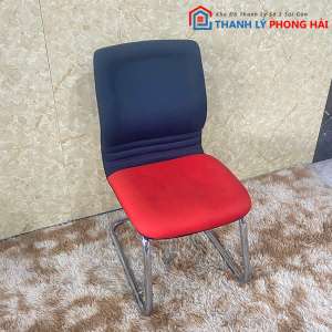 Ghế Chân Quỳ Vải Bọc Nệm Đỏ Đen Cũ 4