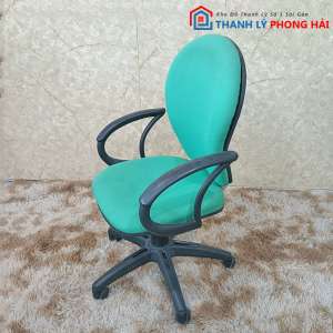 Ghế Xoay Văn Phòng Tựa Lưng Có Tay Xanh Ngọc Cũ 1 Ghế Xoay Văn Phòng Tựa Lưng Có Tay Xanh Ngọc Cũ 4