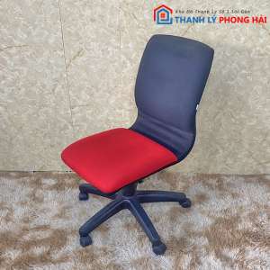 Ghế Xoay Văn Phòng Nệm Đỏ Đen Cũ 4