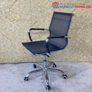 Ghế Xoay Văn Phòng Lưng Lưới Có Tay Cũ 1 Ghế Xoay Văn Phòng Lưng Lưới Có Tay Cũ 4