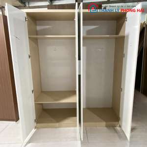 Thanh Lý Tủ Quần Áo Gỗ 1M6X2M 4 Cánh Mới 99% 3 Thanh Lý Tủ Quần Áo Gỗ 1M6X2M 4 Cánh Mới 99% 7