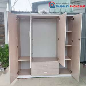 Tủ Quần Áo Nhựa 1M6 4 Cánh 2 Hộc Kéo Cũ 4