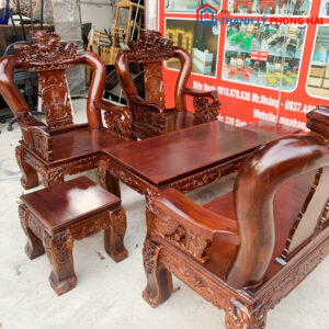 Bộ Salon Gỗ Chạm Nghê Rồng Tay 12 Mới 99% 3 Bộ Salon Gỗ Chạm Nghê Rồng Tay 12 Mới 99% 7