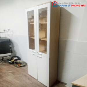 Tủ Hồ Sơ Cửa Kính 4 Cánh Cũ 1 Tủ Hồ Sơ Cửa Kính 4 Cánh Cũ 3