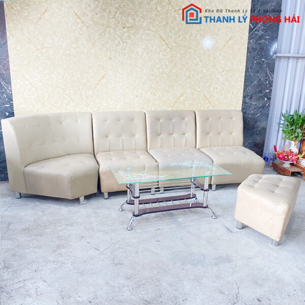 Bộ Sofa Phòng Khách Bọc Simili Cũ 4