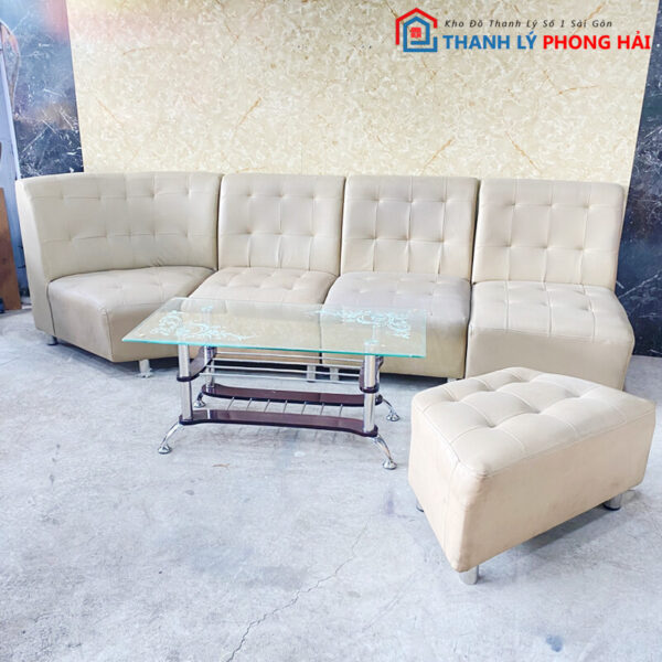 Bộ Sofa Phòng Khách Bọc Simili Cũ 3