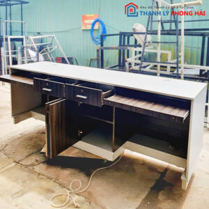 Bàn Quầy Lễ Tân 2m4 Cũ Giá Rẻ 1 Bàn Quầy Lễ Tân 2m4 Cũ Giá Rẻ 3