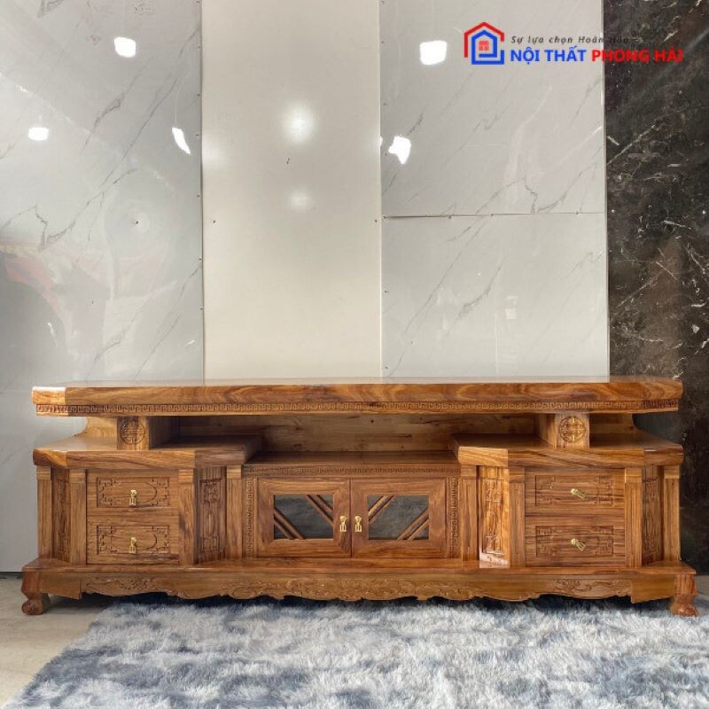 thanh-ly-ke-ti-vi-go-ton-kho-01 Thanh Lý Kệ Tivi Gỗ Hương Xám 1m Tồn Kho Mới 99%  