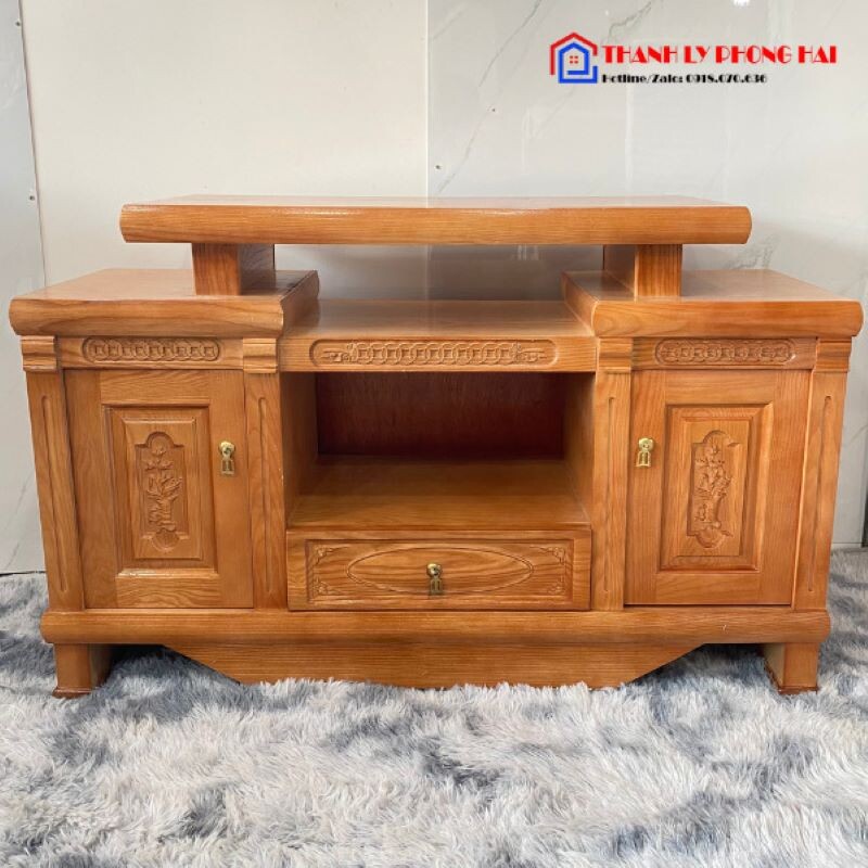 thanh-ly-ke-ti-vi-go-ton-kho-05-2-2 Thanh Lý Kệ Tivi Gỗ Sồi 2m Cao Cấp Hiện Đại Mới 99%  
