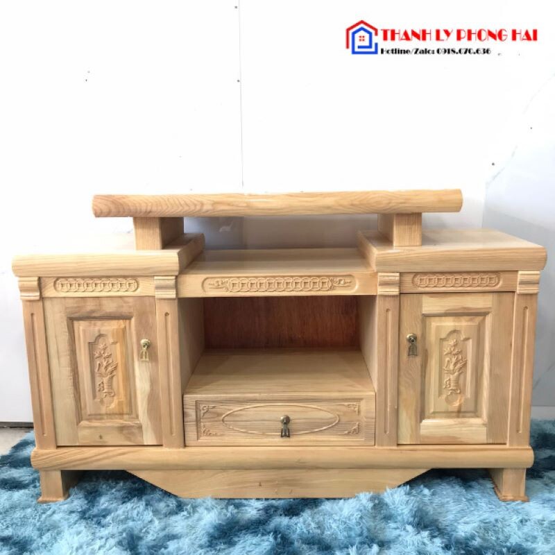 thanh-ly-ke-ti-vi-go-ton-kho-08-1 Thanh Lý Kệ Tivi Gỗ Sồi 2m Cao Cấp Hiện Đại Mới 99%  
