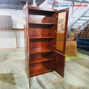 Tủ Hồ Sơ Cửa Kính Cũ Màu Nâu 1 Tủ Hồ Sơ Cửa Kính Cũ Màu Nâu 3