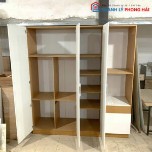 Tủ Áo Gỗ 2M15 3 Cánh Liền Kệ Cũ Giá Rẻ 3