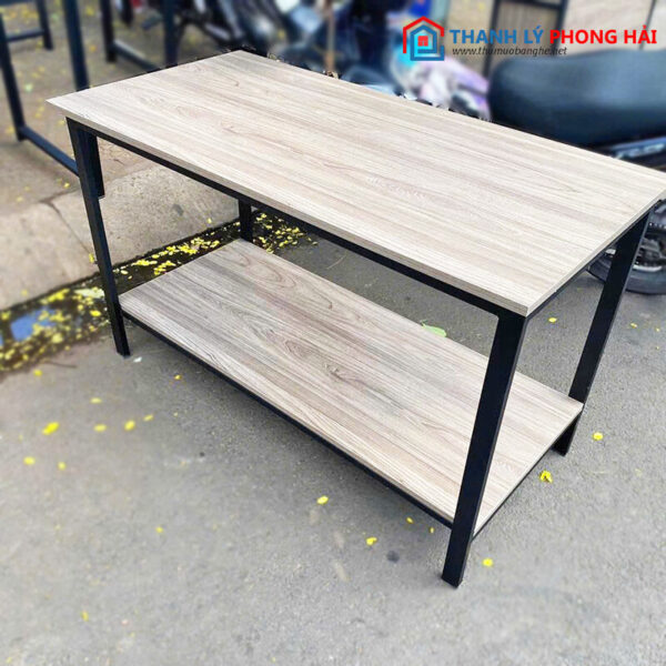 Bàn Làm Việc 2 Tầng Khung Sắt Bền Đẹp Mới 99% 1