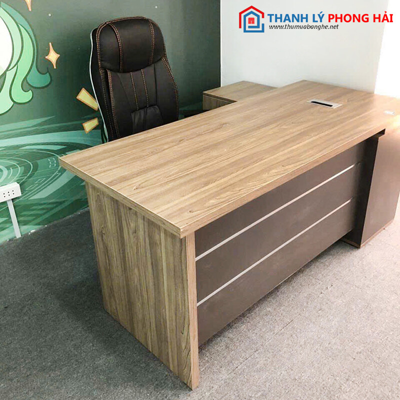ban-giam-doc-thanh-ly-tphcm-26 Bàn Giám Đốc 1m8 Chữ L Hiện Đại Mới 99% (nhiều màu)  