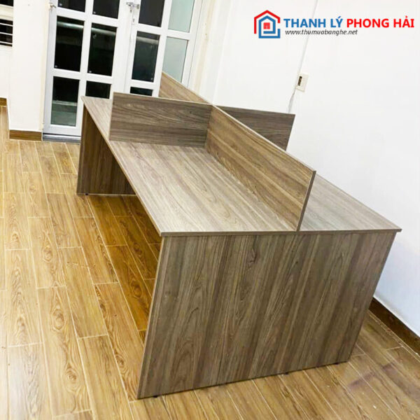 Thanh Lý Bàn Làm Việc Gỗ Cụm 4 Người Mới 99% 3