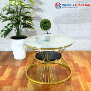 Bàn Sofa Mặt Tròn Vân Đá Mới 99% (nhiều màu) 7