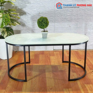 Bàn Sofa Oval Kiểu Tối Giản Mới 99% (nhiều màu) 5