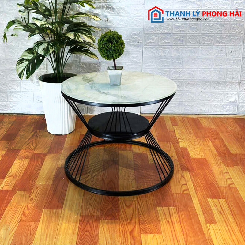 Bàn Trà Sofa Mặt Tròn 2 Tầng Mới 99% (6 tùy chọn màu)   ban-sofa-thanh-ly-tphcm-30 Bàn Trà Sofa Mặt Tròn 2 Tầng Mới 99% (6 tùy chọn màu)