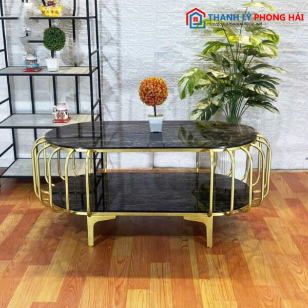 Bàn Sofa Oval 2 Tầng Cao Cấp Mới 99% 4