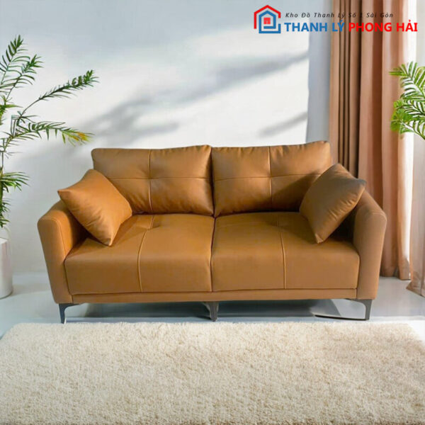 Thanh Lý Băng Sofa Đôi Da Nâu 1m6 Mới 99% 1