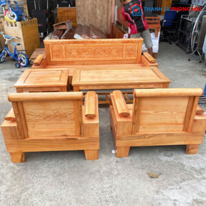 Bộ Salon Gỗ Sồi Kiểu Sang Trọng Mới 99% 2 Bộ Salon Gỗ Sồi Kiểu Sang Trọng Mới 99%