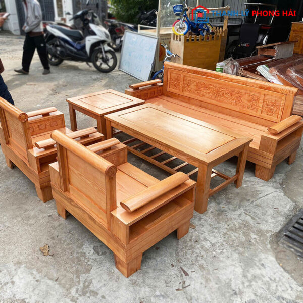 Bộ Salon Gỗ Sồi Kiểu Sang Trọng Mới 99%
