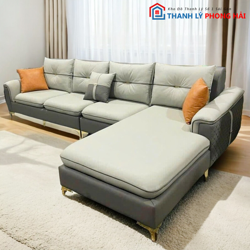 bo-sofa-phong-khach-thanh-ly-6 4 Mẫu Sofa Góc Bọc Da Size Lớn Mới 99%  