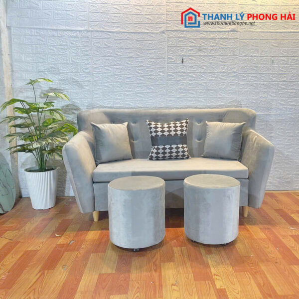 Thanh Lý Bộ Sofa Băng Đôi Bọc Nhung Mới 99% 3