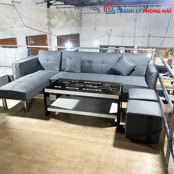 Bộ Sofa Bed Nệm Xám Sang Trọng Mới 99% (2 mẫu) 1