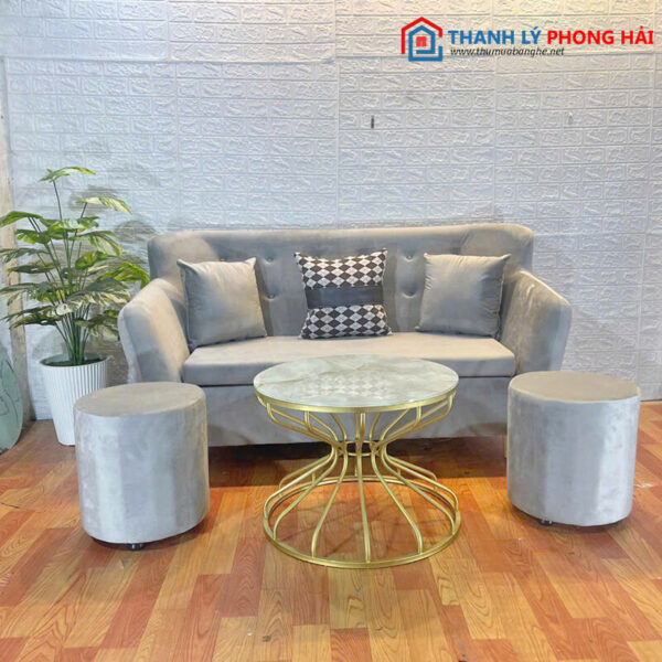 Thanh Lý Bộ Sofa Băng Đôi Bọc Nhung Mới 99% 5