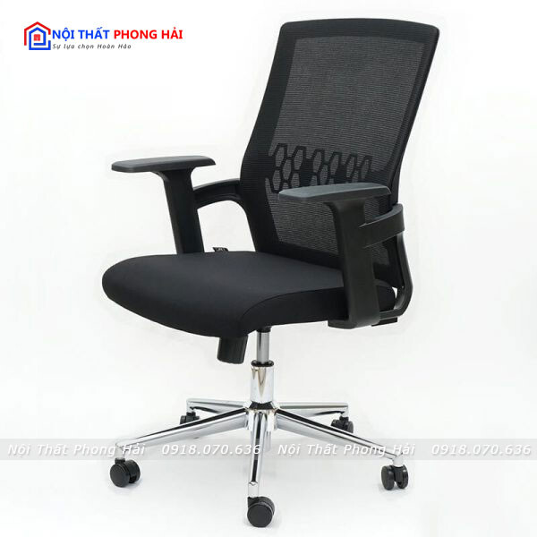 ghe-lam-viec-chan-xoay-1-1 Thanh Lý Ghế Văn Phòng Chân Xoay Lưng Lưới Mới 99%  